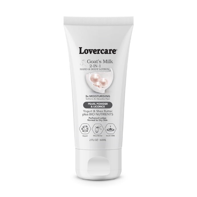 Lovercare Goat's Milk 2-in-1 Hand Cream & Body Lotion Pearl Powder 60ml