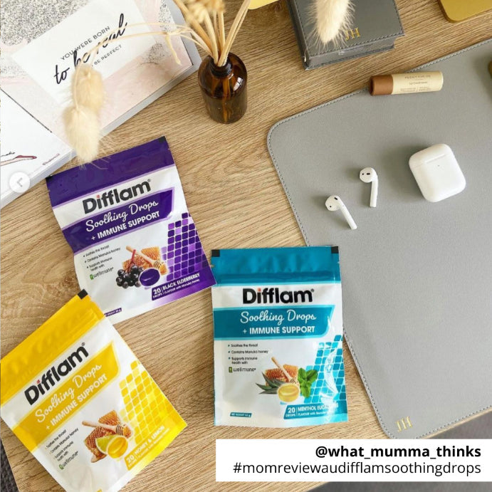 Difflam Soothing Drops + Immune Support Honey & Lemon 20 Drops