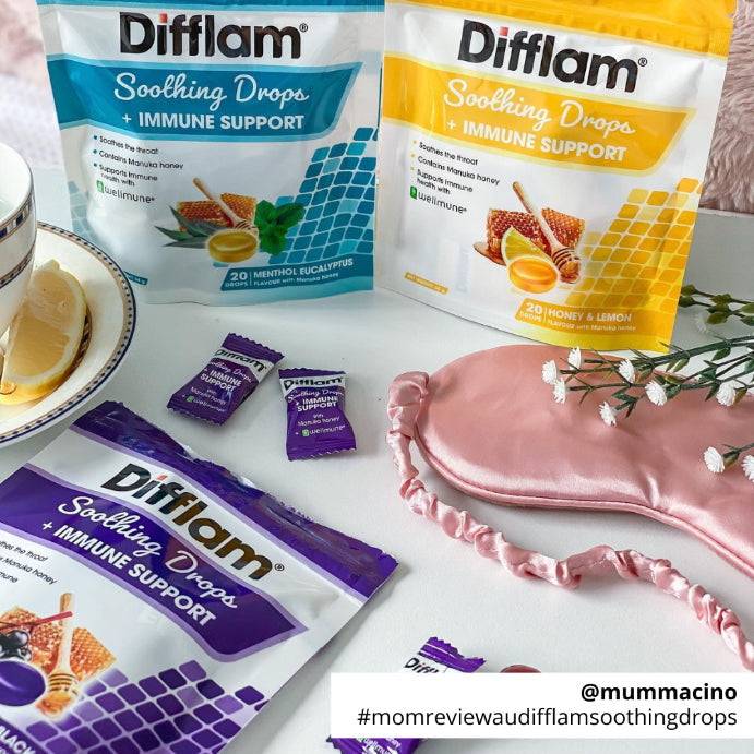 Difflam Soothing Drops + Immune Support Honey & Lemon 20 Drops