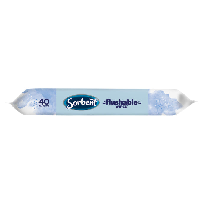 Sorbent Hypo-allergenic Flushable Wipes 40 Pack