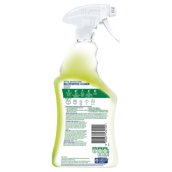 Dettol Antibacterial Multipurpose Cleaner Surface Spray Disinfectant Crisp Apple 750ml