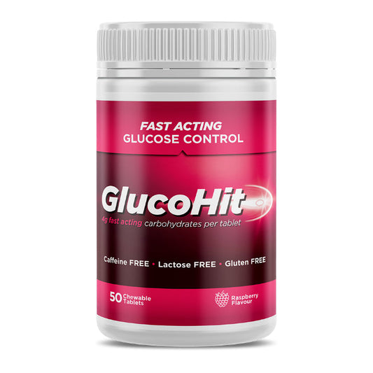 Glucohit Glucose 4mg Raspberry Bottle 50 Tablets