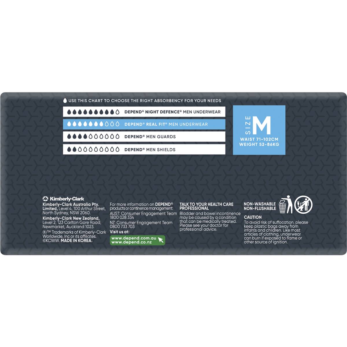 Depend Real Fit For Men Underwear Medium 8