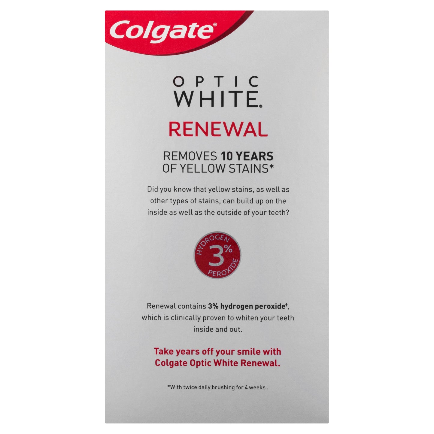 Colgate Optic White Renewal Vibrant Clean teeth Whitening Toothpaste 85g