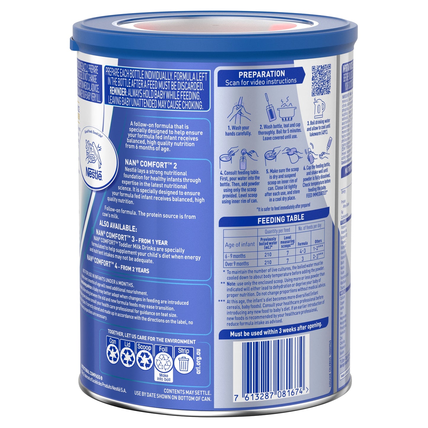 NAN Comfort Stage 2 800g