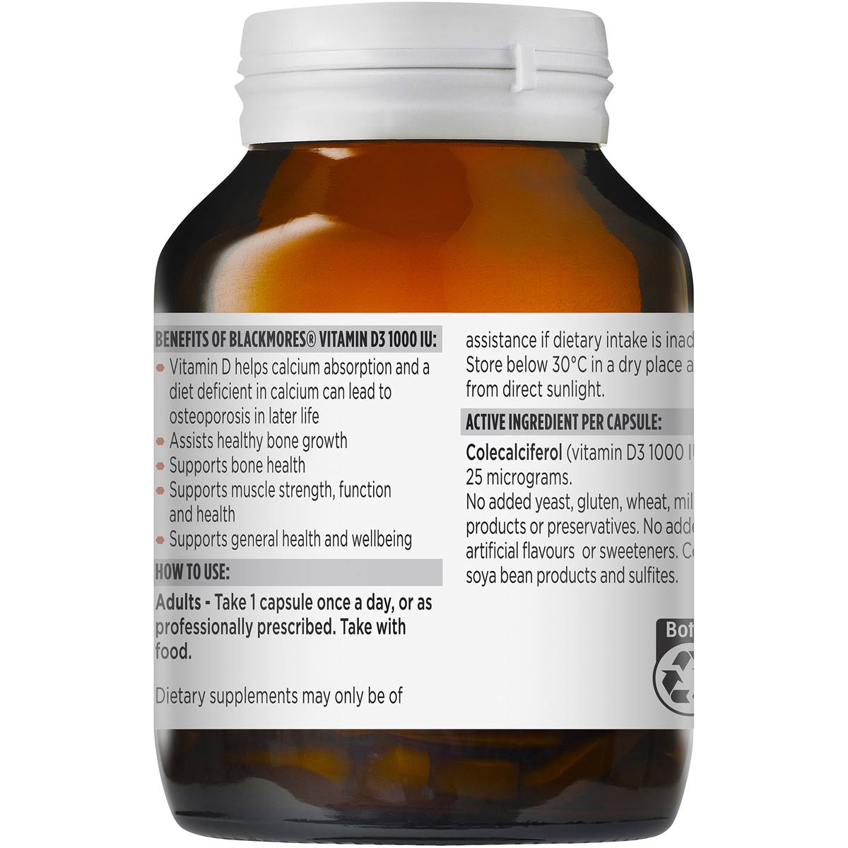 Blackmores Vitamin D3 1000IU 200 Capsules