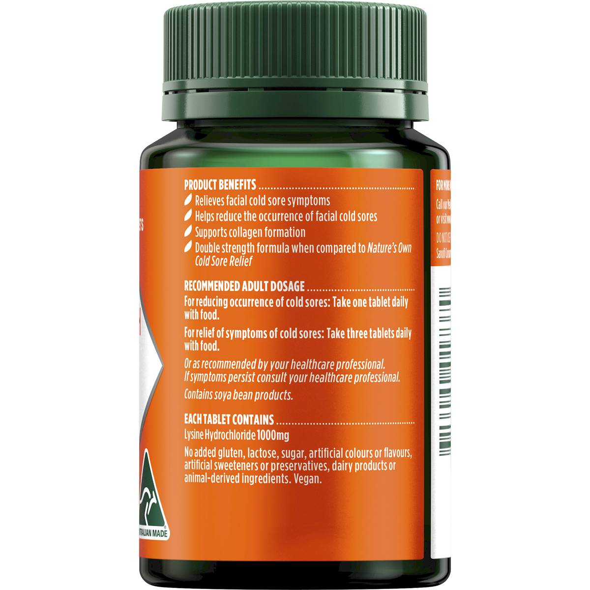 Nature's Own Double Strength Cold Sore Relief 50 Tabs