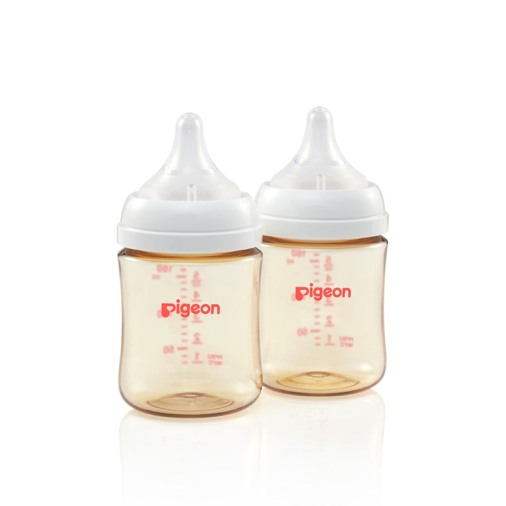 Pigeon Softouch Peristaltic Plus Wide Neck PPSU 160ml BPA BPS Free Twin Pack