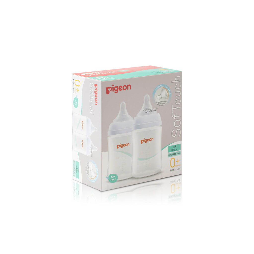 Pigeon Softouch PP Bottle 0M+ 160ml Twin Pk