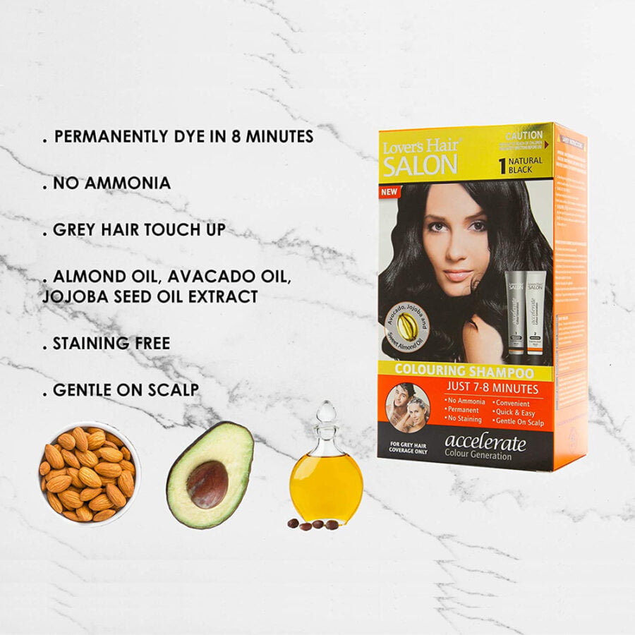 Loverhair Hair Salon Color Shampoo 1 Black