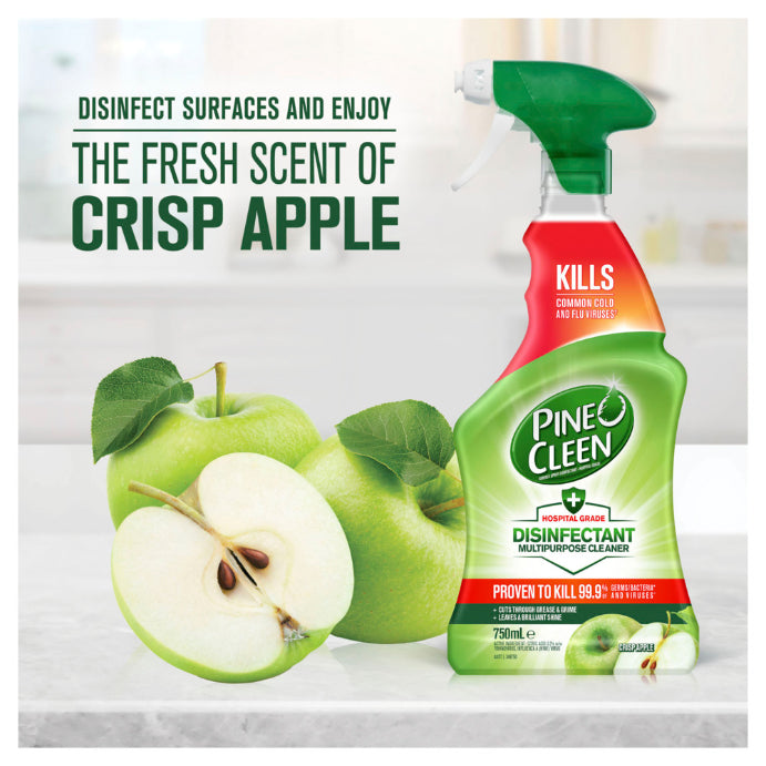 Pine O Cleen Disinfectant Multipurpose Cleaner Trigger Spray Crisp Apple 750ml