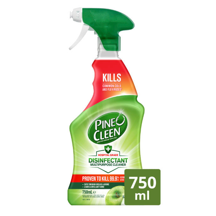 Pine O Cleen Disinfectant Multipurpose Cleaner Trigger Spray Crisp Apple 750ml