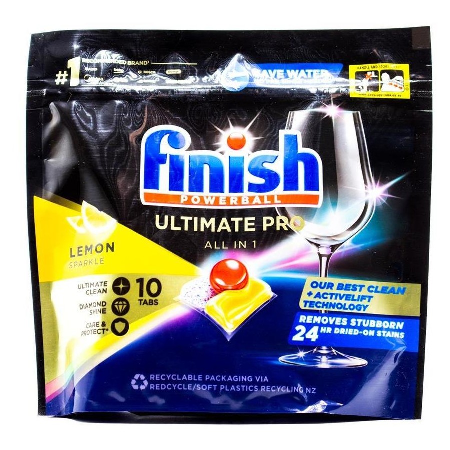 Finish Powerball Ultimate Pro All In 1 Lemon Sparkle 10 Pack