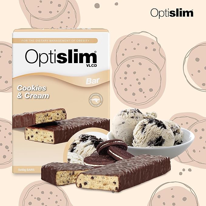 Optislim VLCD Bar Cookies and Cream Bars 5 Pack