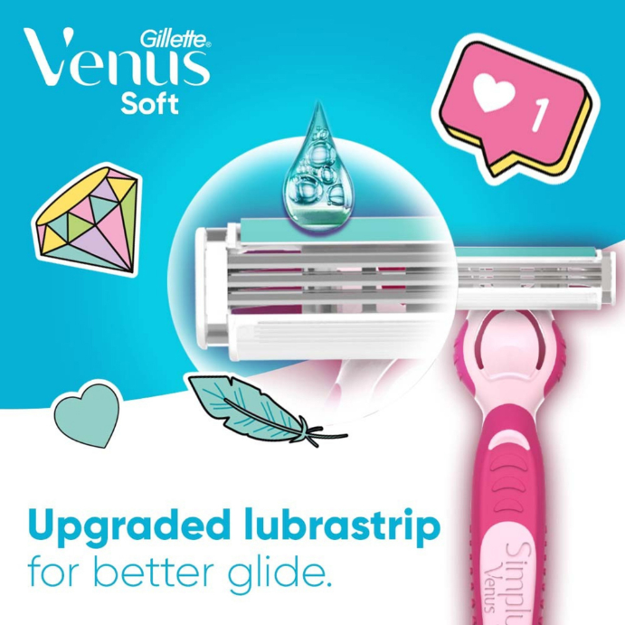 Gillette Simply Venus Razor with 4 Refills