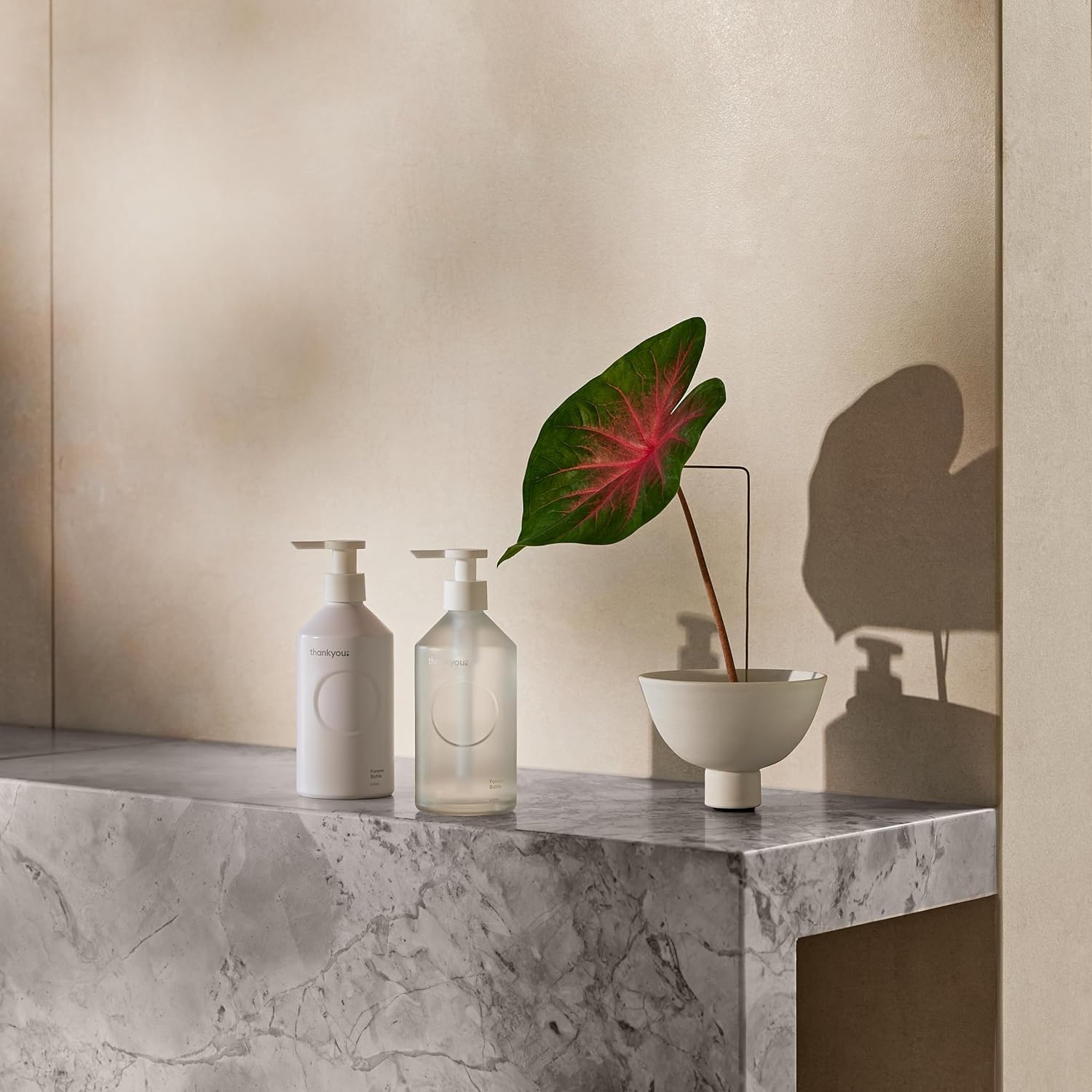 Thankyou Forever Bottle White Aluminium 500mL