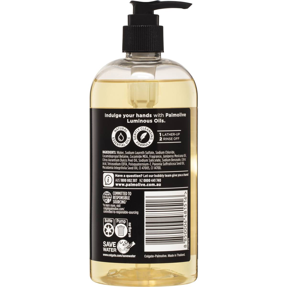 Palmolive Luminous Oils Liquid Hand Wash Soap Macadamia & Peony 500ml