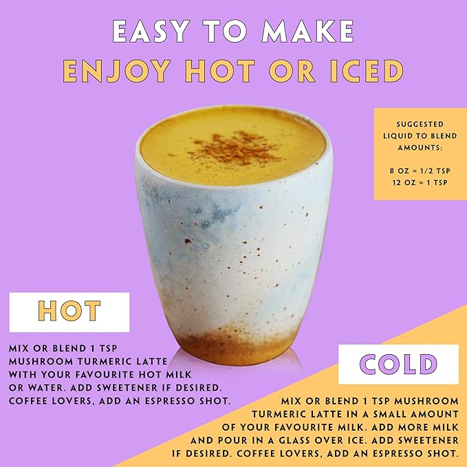 Teelixir Organic Mushroom Turmeric Latte (Starring Cordyceps and Ginger) 100g