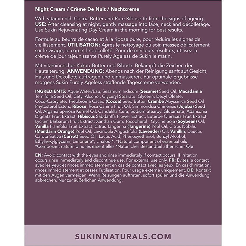 Sukin Purely Ageless Restorative Night Cream 120ml