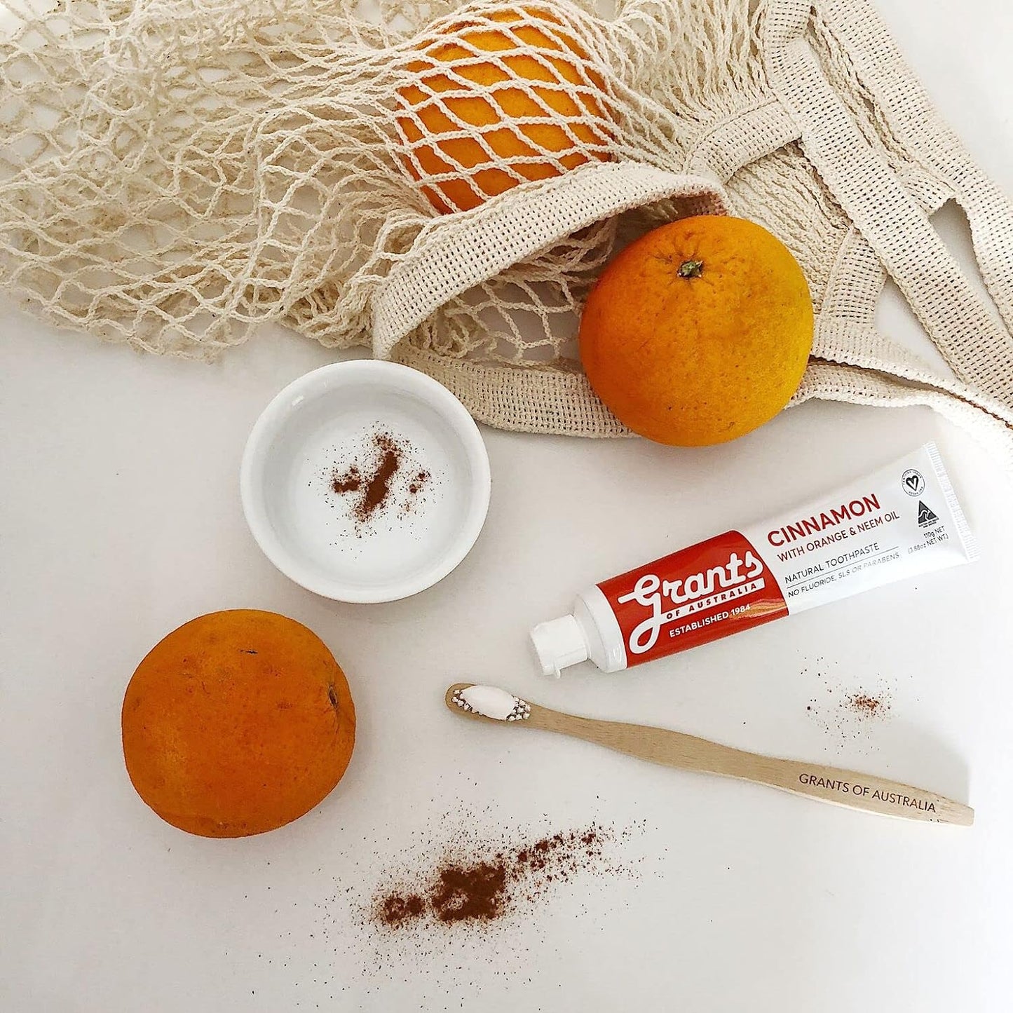 Grants Of Australia Natural Toothpaste Cinnamon with Orange & Neem Oil 110g