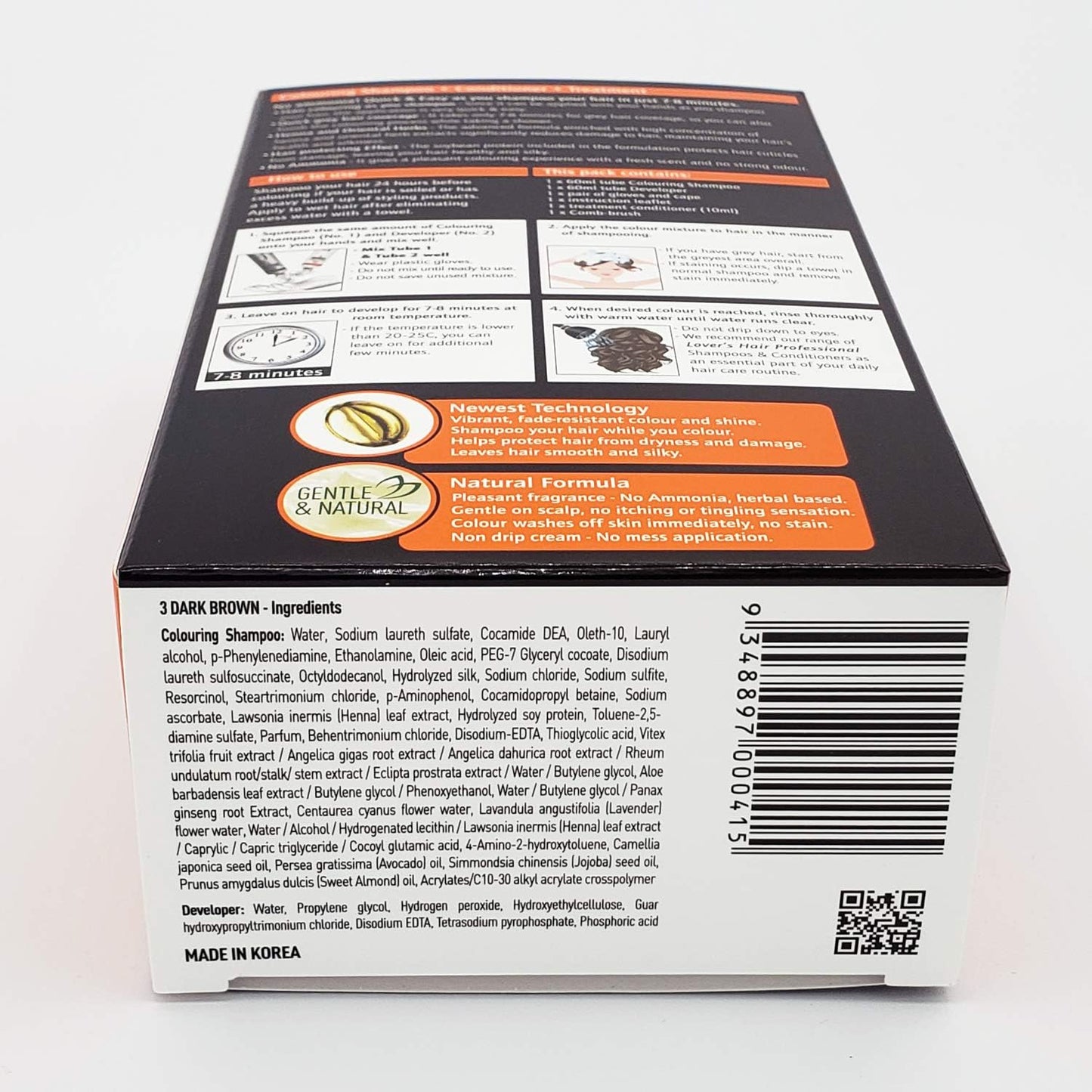 Lovercare Hair Salon Color Shampoo 3 Dark Brown 1 Pack