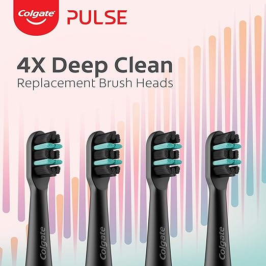 Colgate Electric Toothbrush Pulse Deep Clean Refills 4 Pack