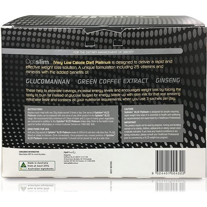 Optislim VLCD Platinum Vanilla Shake 21x25g Sachets