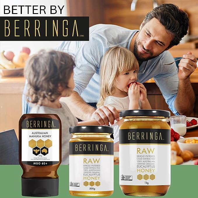 Berringa 100% Pure Australian Raw & Unfiltered Organic Honey 1kg