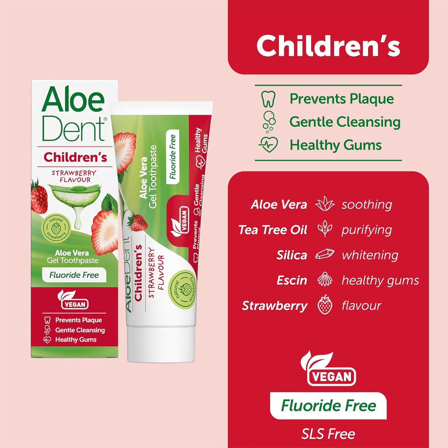 Aloedent Children's Strawberry Toothpaste 50ml