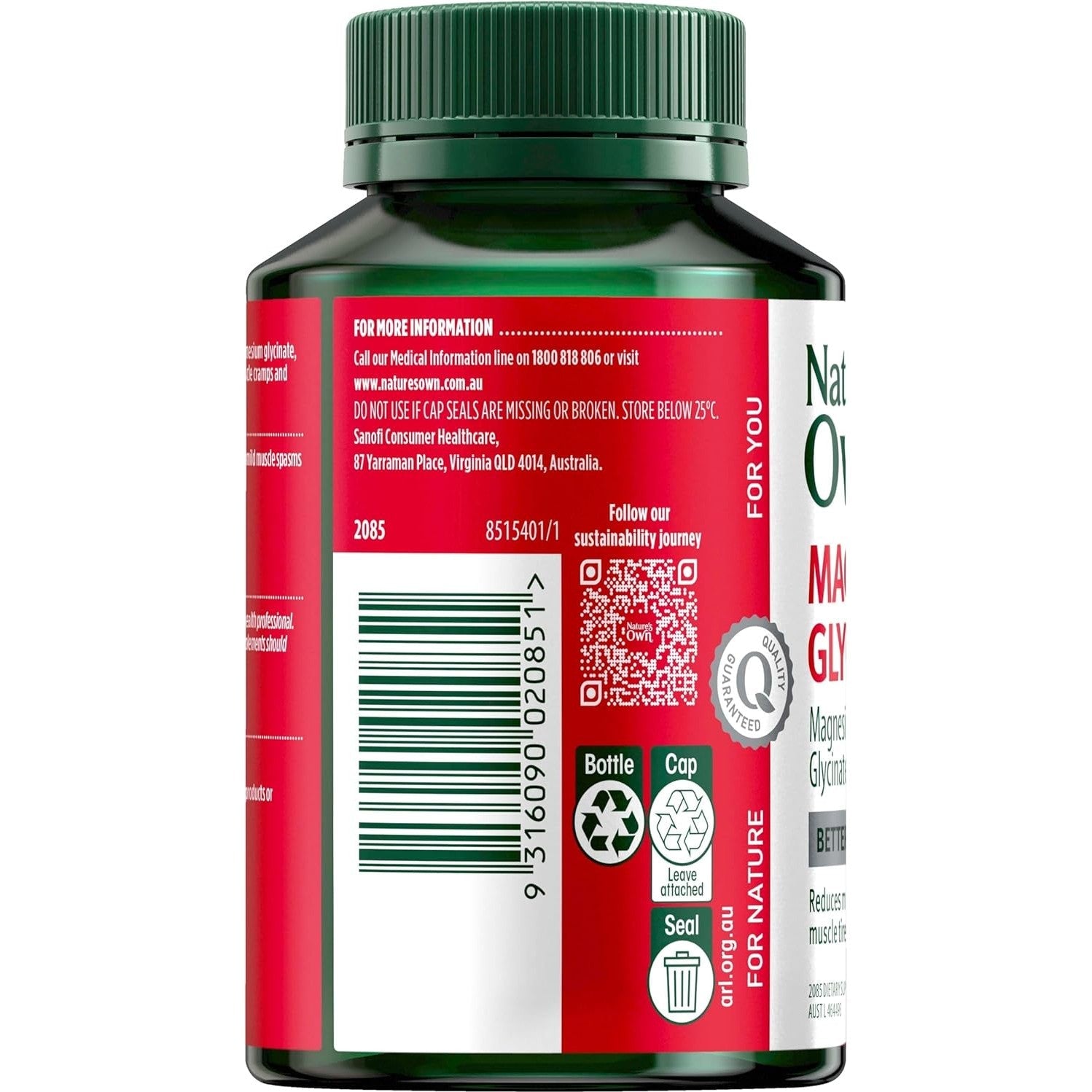 Nature's Own Magnesium Glycinate 1150mg 120 Tablets