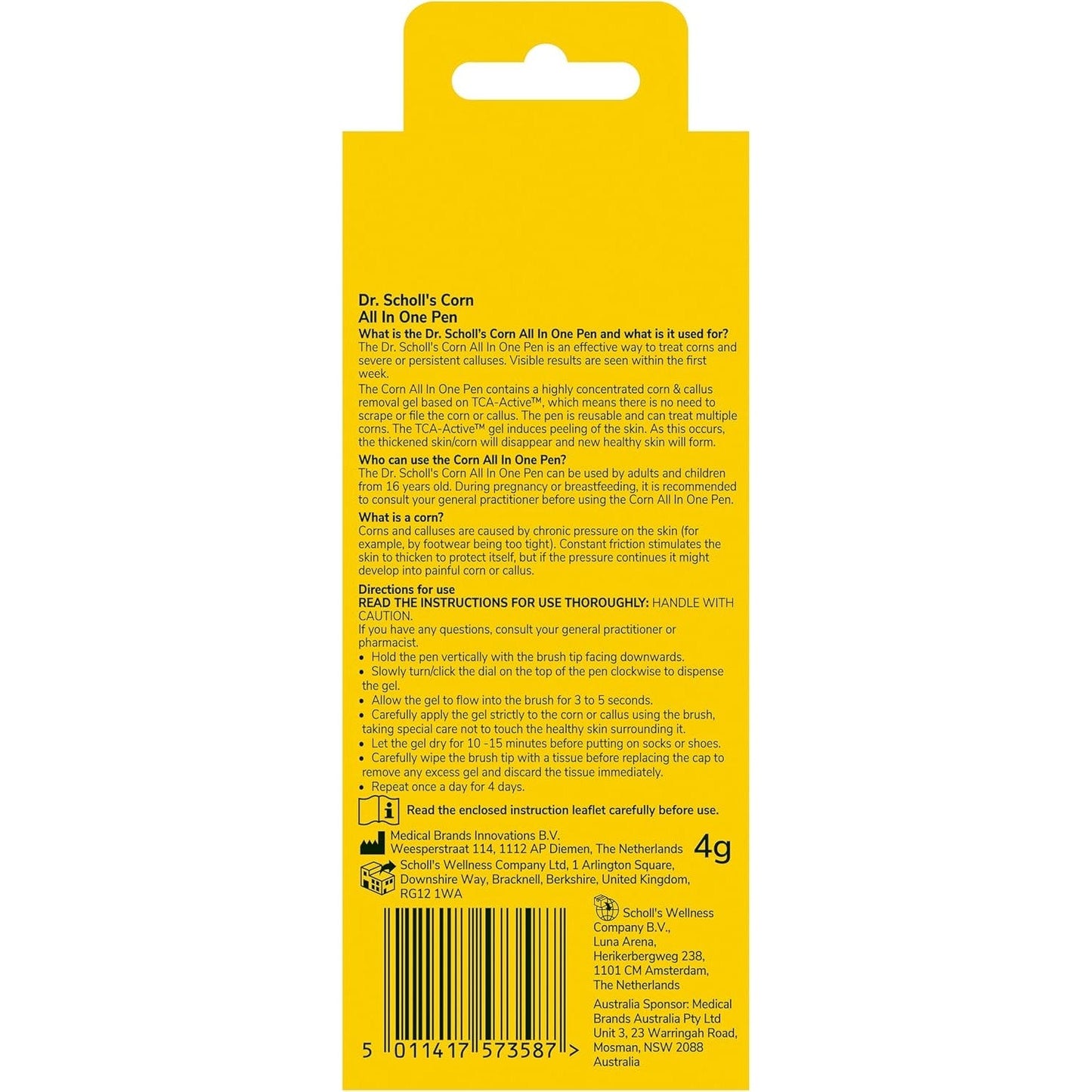 Scholl Corn All In One Pen 4g