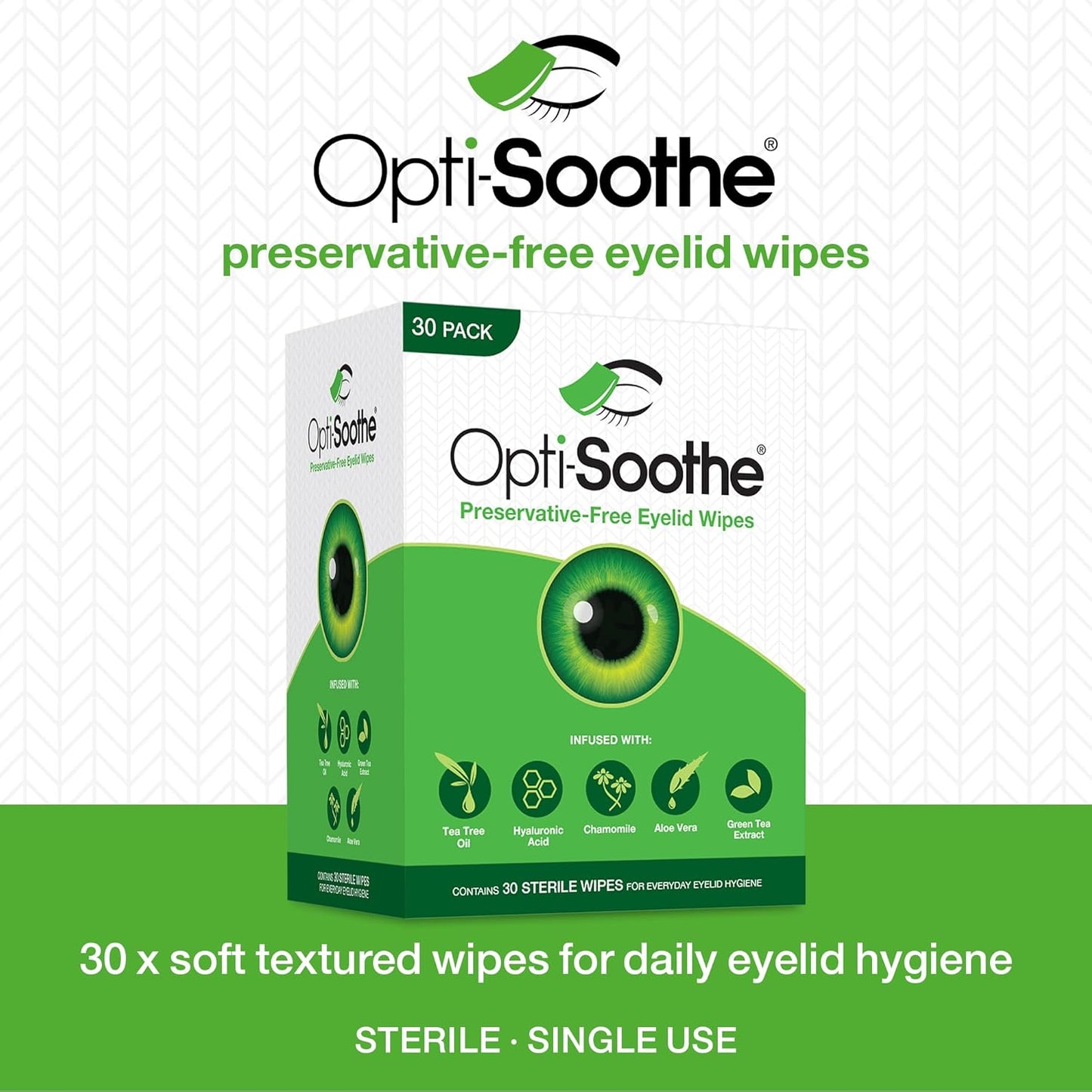 Opti Soothe Preservative Free Eyelid Wipes 30 Pack