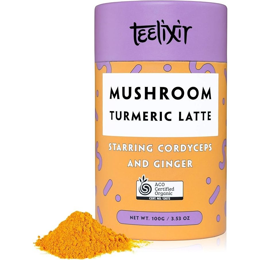 Teelixir Organic Mushroom Turmeric Latte (Starring Cordyceps and Ginger) 100g