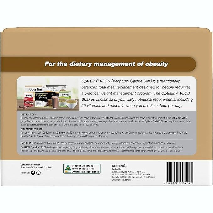 Optislim VLCD Meal Replacement Shake Espresso 21x43g Sachets