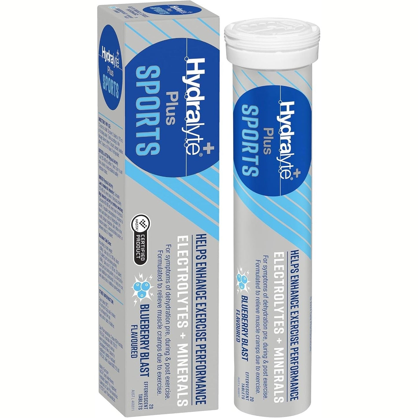 Hydralyte Plus Sport Effervescent Blueberry Blast 20 Tablet