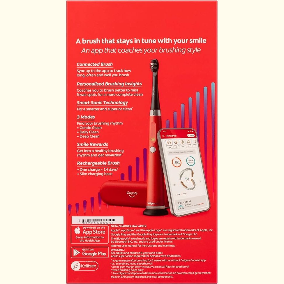 Colgate Electric Toothbrush Series 2 Pulse Deep Clean & Whitening Red