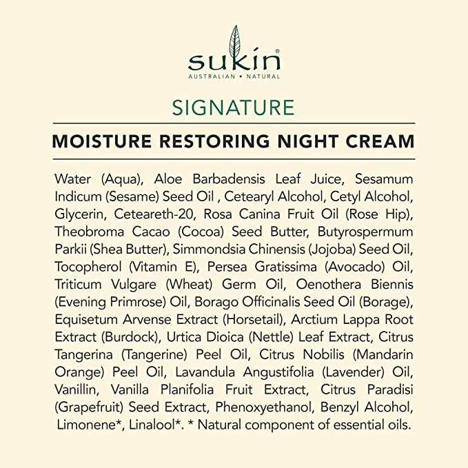 Sukin Moisture Restoring Night Cream 120ml