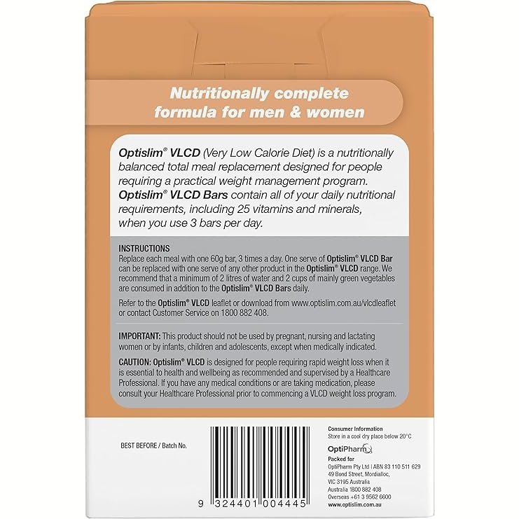 OPTISLIM VLCD Caramel Crunch Bar 5 x 60g