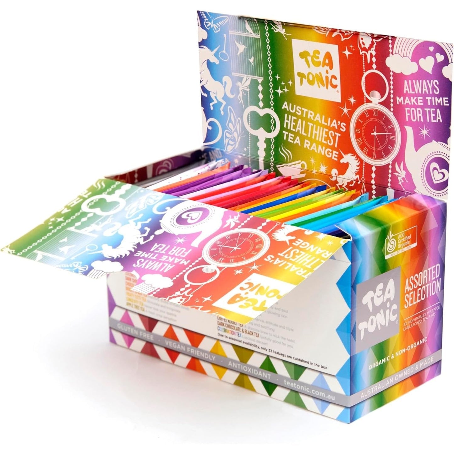 Tea Tonic Organic Assorted Sampler Tea Bags x 33 Tea Bags