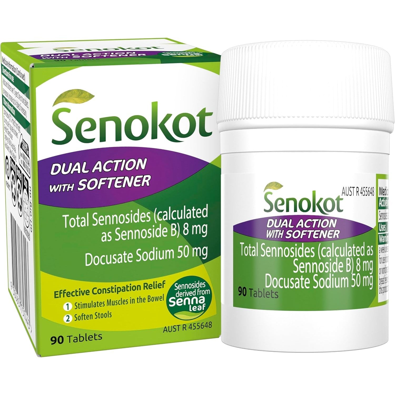 Senokot Dual Action With Softener 90 Tablets