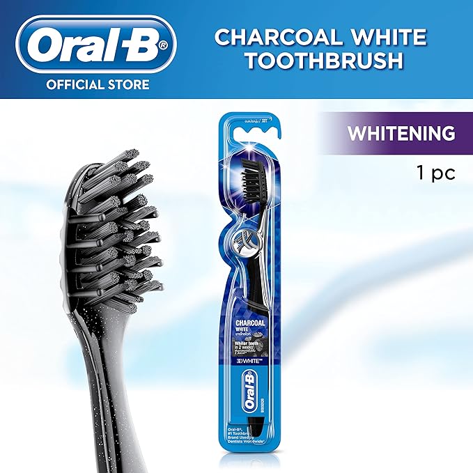Oral B Toothbrush 3D White Charcoal Manual 1 Pack