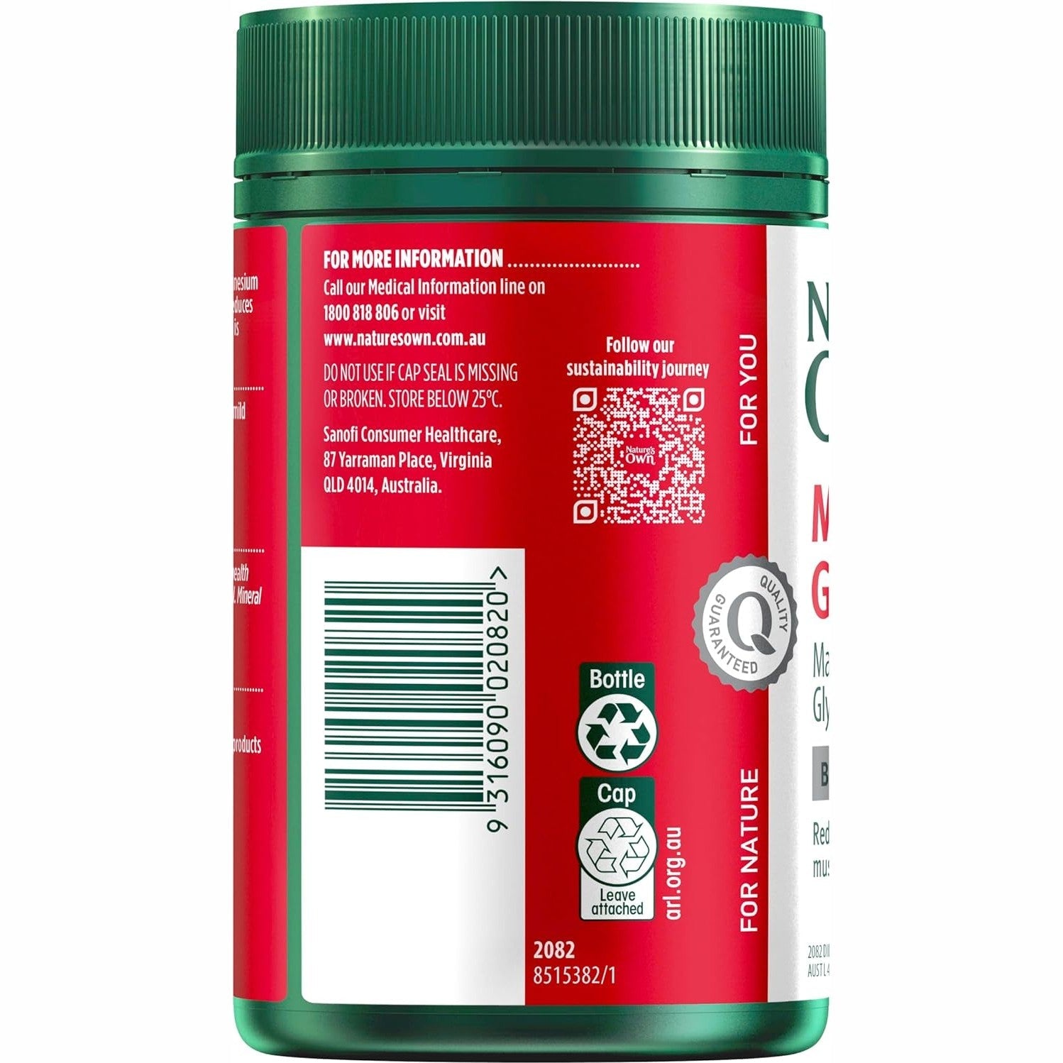 Nature's Own Magnesium Glycinate 1150mg 200 Tablets