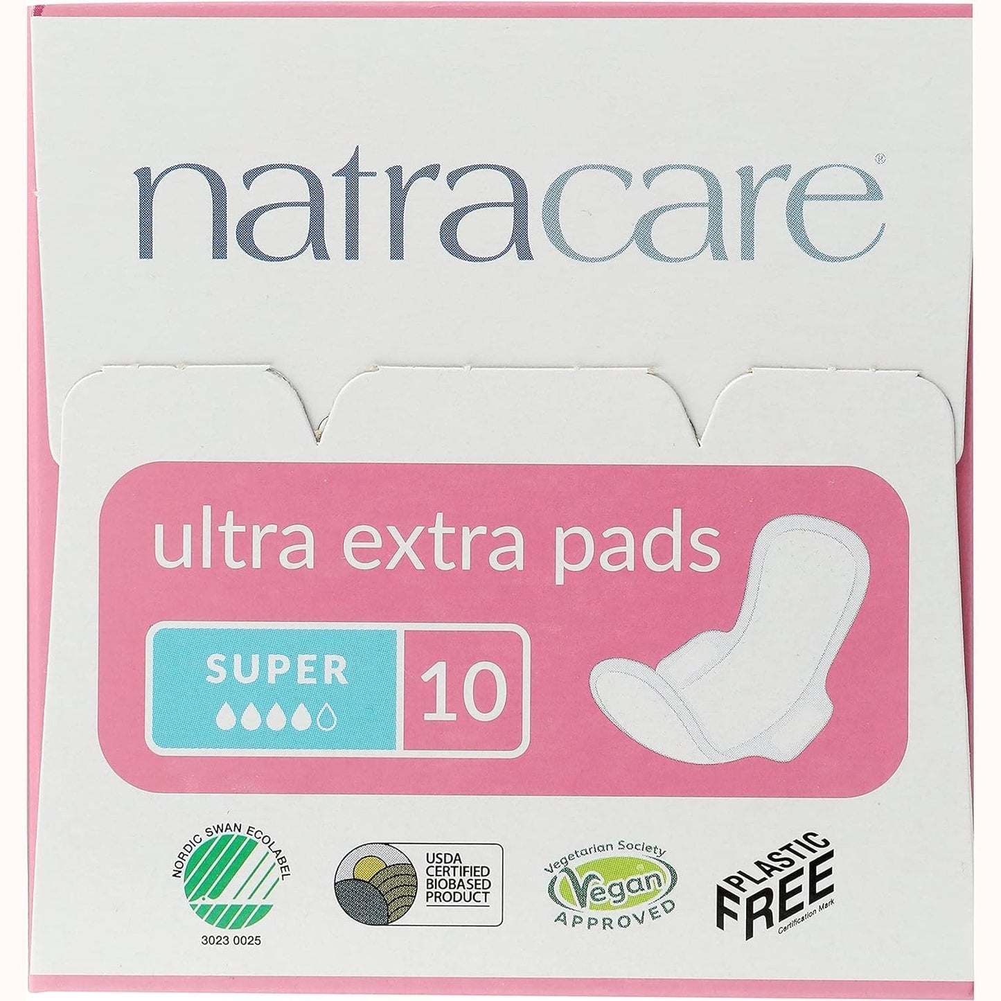 NATRACARE Ultra Extra Pads Super (Wings) 10pk