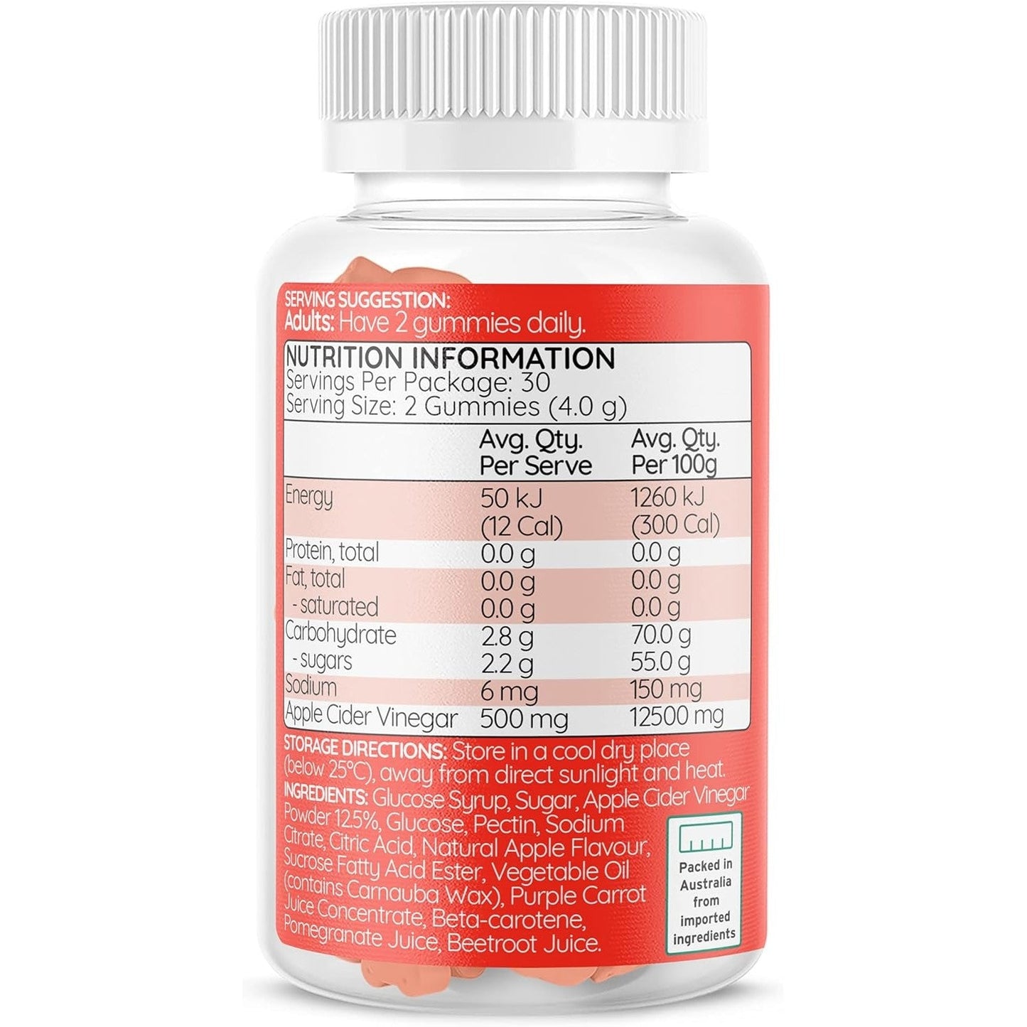 Haircarebear Apple Cider Vinegar 60 Gummies