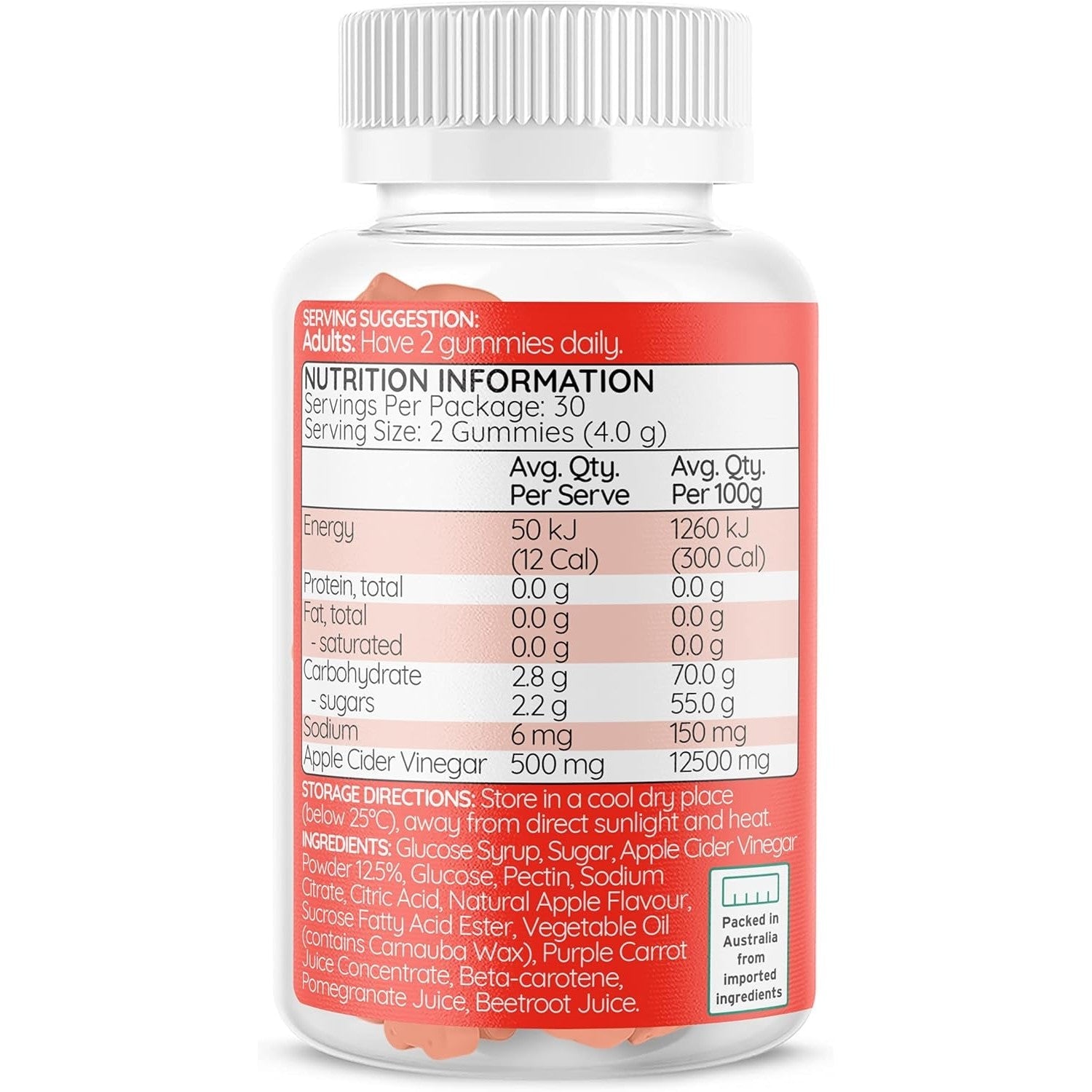 Haircarebear Apple Cider Vinegar 60 Gummies