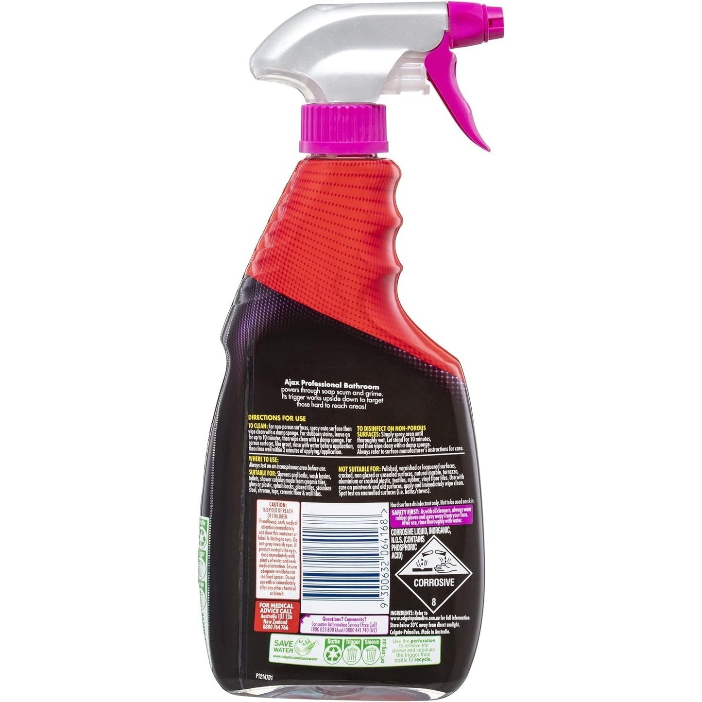 Ajax Bathroom Cleaner Disinfectant Trigger 500ml