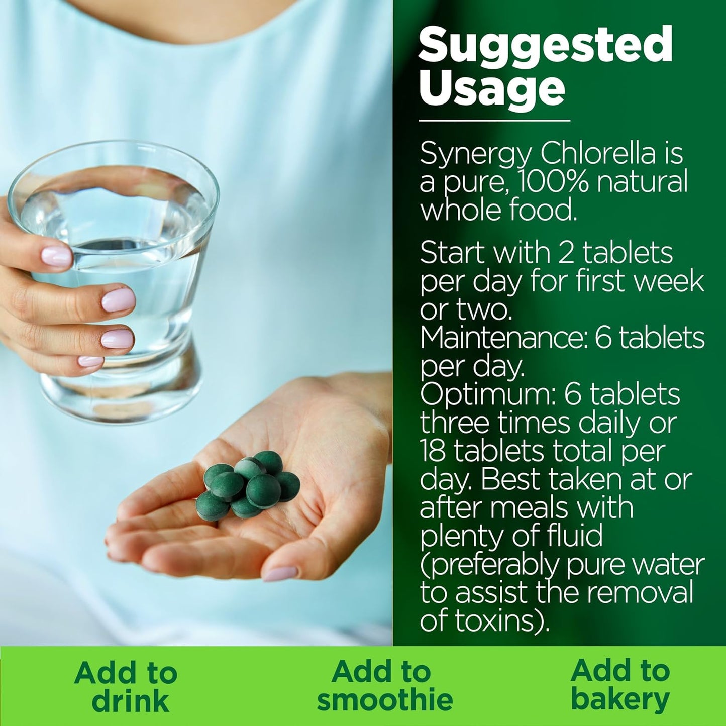 Synergy Natural Organic Chlorella 500mg 200t