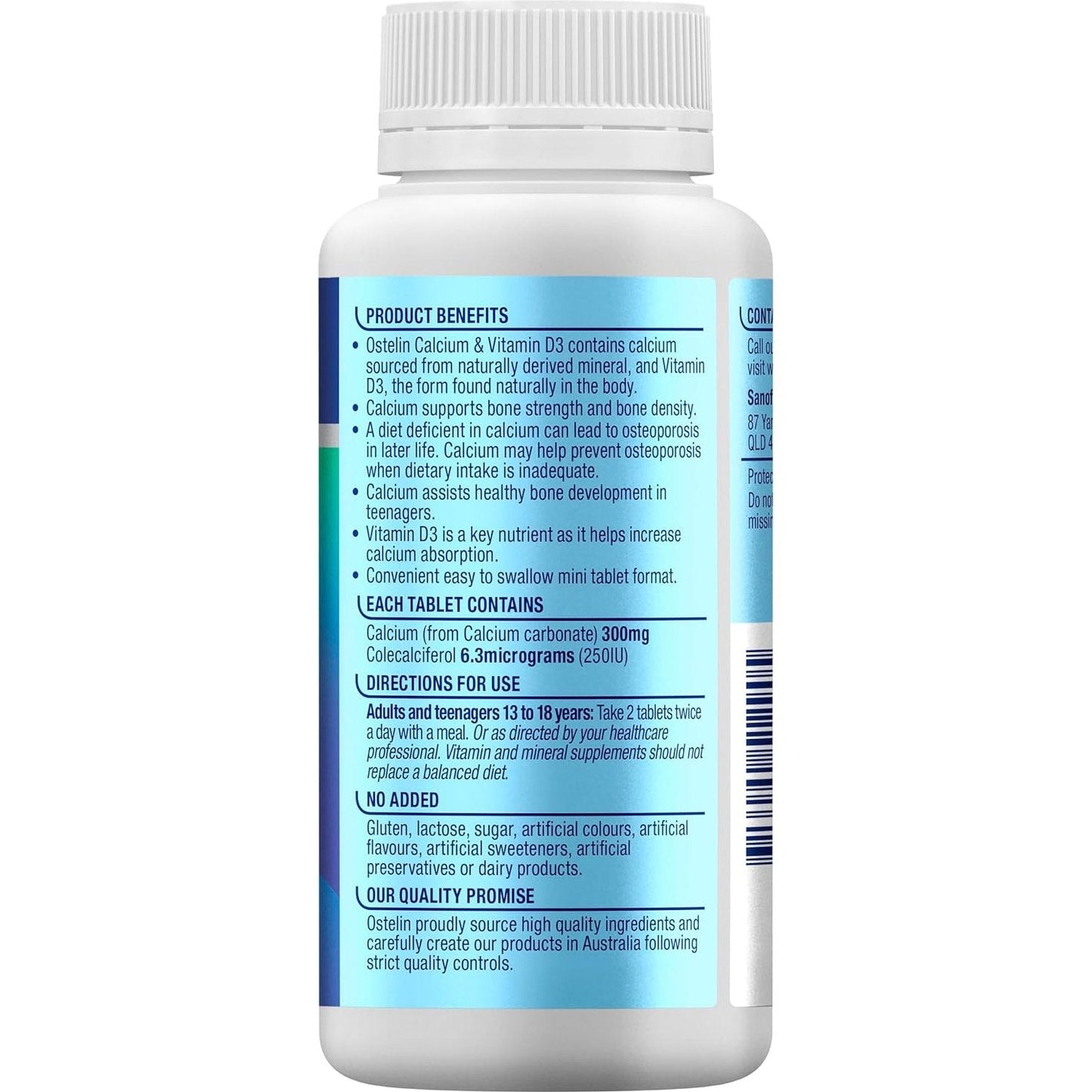 Ostelin Calcium & Vitamin D3 Minis 250 Tablets