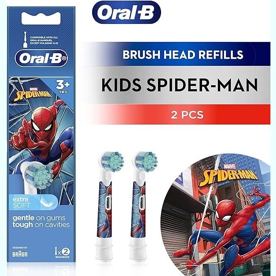 Oral B Power Vitality Kids Stages Refill Spiderman 2 Pack