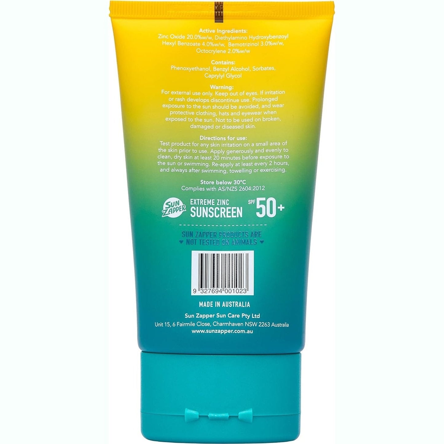 Sun Zapper Extreme Zinc Sunscreen 90ml SPF 50+